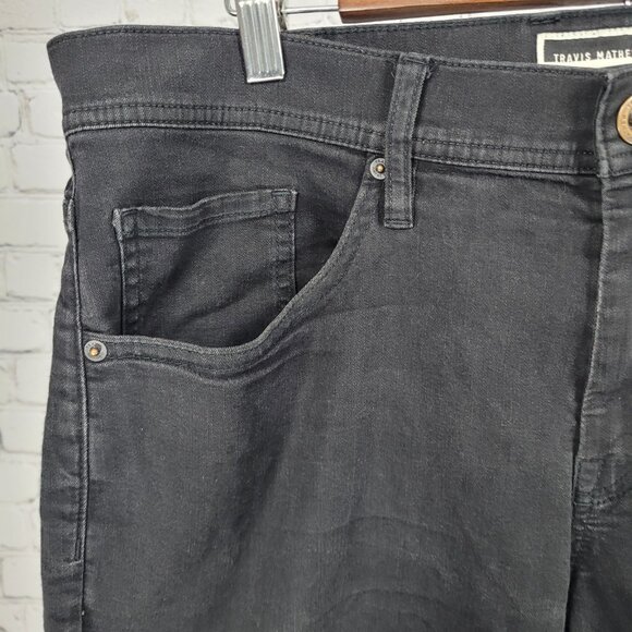 Travis Mathew Black Denim Cotton Blend Straight Leg Stretch Jeans 34 (34x32) - Picture 9 of 14